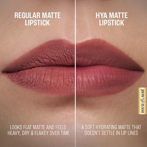 Lakmé 9to5 Lipstick, Hya Matte, with Hyaluronic Acid for hydrated lips, Sangria Sunday 3.6gm