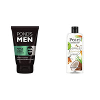 Pond's  Men Pimple Clear Facewash, 100 g & Pears Naturale Nourishing Coconut Water Bodywash, 250 ml
