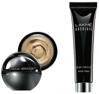 Lakmé Absolute Skin Natural Mousse, Ivory Fair 01, 25g & Lakmé Absolute Blur Perfect Matte Face Primer, Peach, 10g