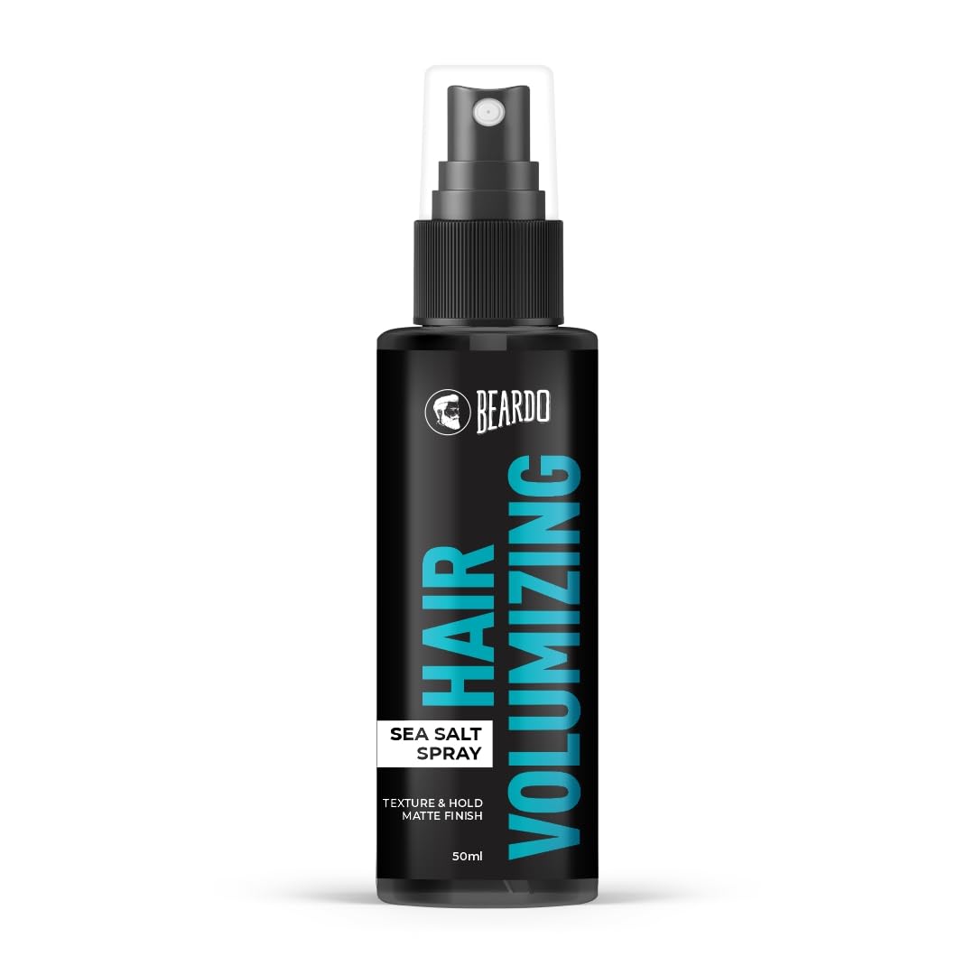 Beardo Hair Volumizing Sea Salt Spray 50ml | With Olive Oil & Coconut Oil | Hair Texture Spray & Matte Hold | Hair Volumizer Hair Setting Spray | Natural Hold Hair Spray for Men and Women