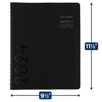 AT-A-GLANCE 2024 Weekly & Monthly Planner, Half-Hourly Appointment Book, 8-1/4