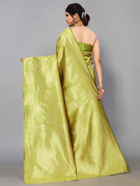 Satrani Women's Jacquard Poly Silk Saree With Unstitched Blouse Piece