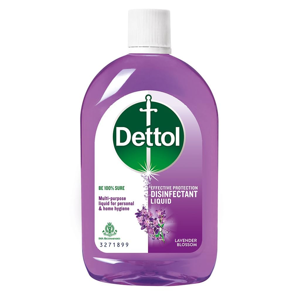 Dettol Liquid Disinfectant for Floor Cleaner, Surface Disinfection, Personal Hygiene (Lavender Blossom, 550ml)