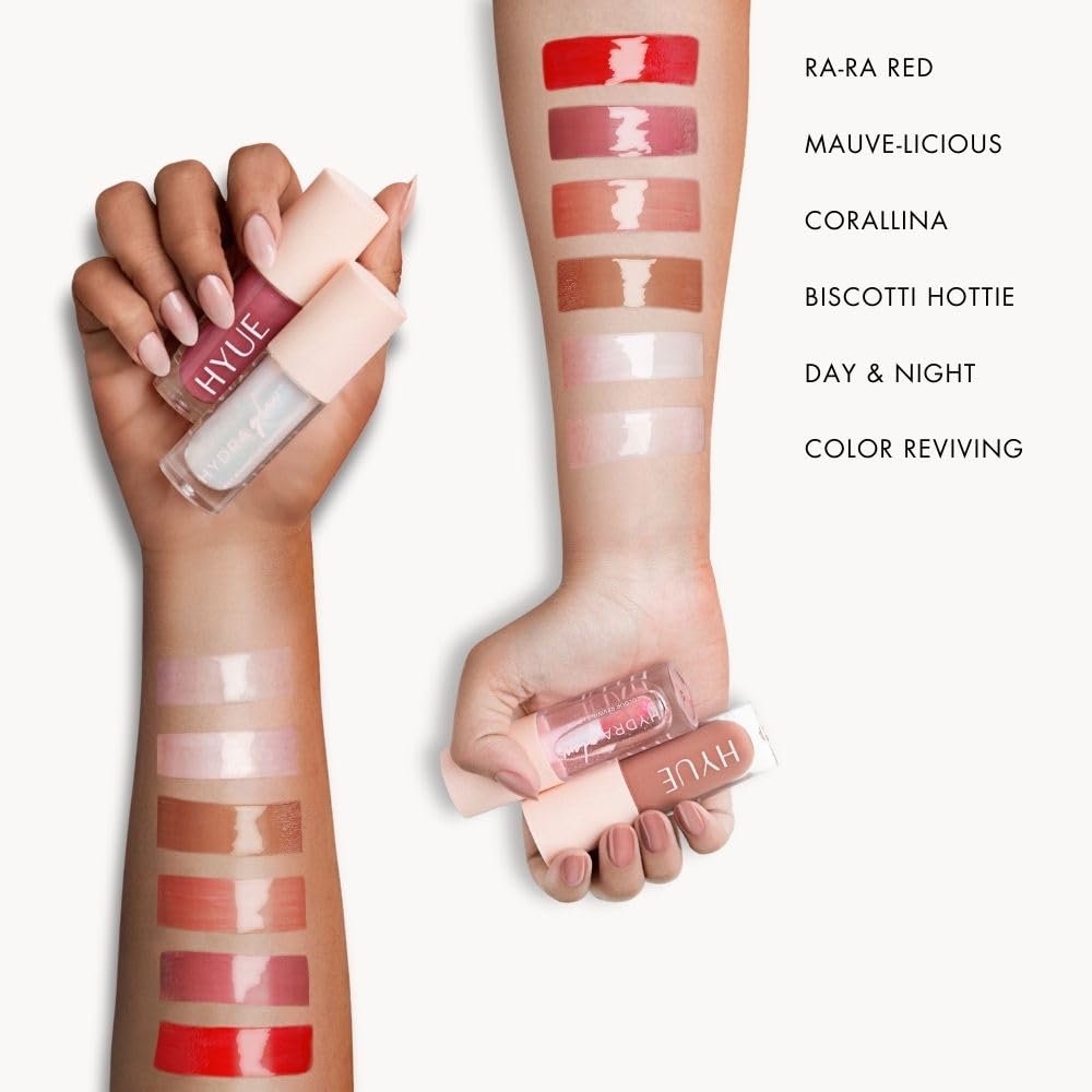 HYUE HydraGlow™ Tinted Lip Treatment (6 ml) | Ra Ra Red | 24‑Hour Hydration with Sea Buckthorn Oil & Kokum Butter | Non‑Sticky | High‑Shine | Nourishing & Vegan Formula | Chunky Applicator