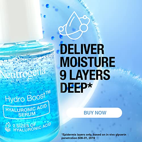 Neutrogena Hydro Serum | Hyaluronic Acid & Pro-Vitamin B5 | Nourishing & Hydrating | Smooth, Supple Skin | Face Serum for Men & Women | Transparent | 30ml