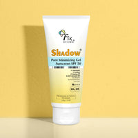 Fixderma Shadow Pore Minimizing Gel Sunscreen SPF 50 PA+++ with 4% Niacinamide, For UVA & UVB Protection | Sunscreen SPF 50 for Oily & Acne Prone Skin | Lightweight, No White Cast, Non-Greasy - 50GM