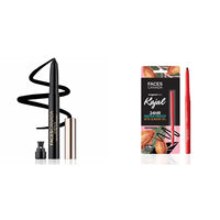 FACESCANADA Ultimepro Hd Deep Black One Stroke Pencil Kajal 1.4G & Magneteyes Kajal - Black, 0.35G, Matte Finish