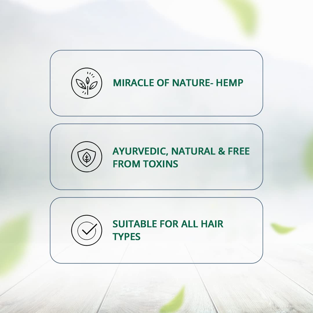 Hampa Hemp Hair Growth Serum for Men and Women, Visible Reduction in Hairfall, Hair Breakage and New Hair Growth in 30 Days, All Natural No Synthetic Active, Natural DHT Blocker and Biotin, Rosemary and Other Ayurvedic Herbs, All Hair Type, 30 Day Pack (1