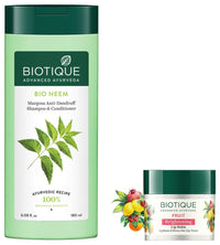 Biotique Bio Fruit Whitening Lip Balm, 12g & Biotique Bio Neem Margosa Anti Dandruff Shampoo and Conditioner, 180ml