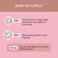 INSIGHT Long Wear Color Rich Lip Gloss, Glossy Finish - LG41-01&Insight Cosmetics Crème Blusher, Face Makeup, Soft Salmon, 3.5 gm(B-02=01)