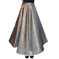 FEMEZONE Womens Brocade/Chanderi Silk Ethnic/Traditional Lehenga/Skirt for Party/Festival/Function