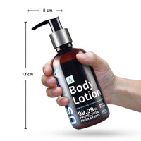 Ustraa Body Lotion Germ-Free - 200ml | Fights Dry Skin and Germs | Non-Sticky, Moisturizes & Hydrates Skin | With Hemp, Vitamin E, Aloe vera, and Neem.