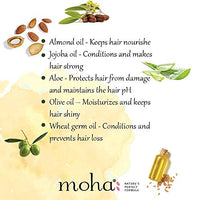 moha: Herbal Hair Shampoo & Conditioner | Mild Shampoo & Conditioner For Daily Use For All Hair Types | Hair Cleanser With Benefits Of Amla, Aloe, Brahmi & Bhringaraj - 100ml Each