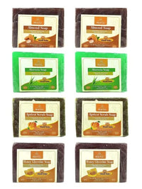 Khadi Pure Almond, Aloe Vera, Apricot & Honey Glycerine Soap, 125 g (Pack of 8)