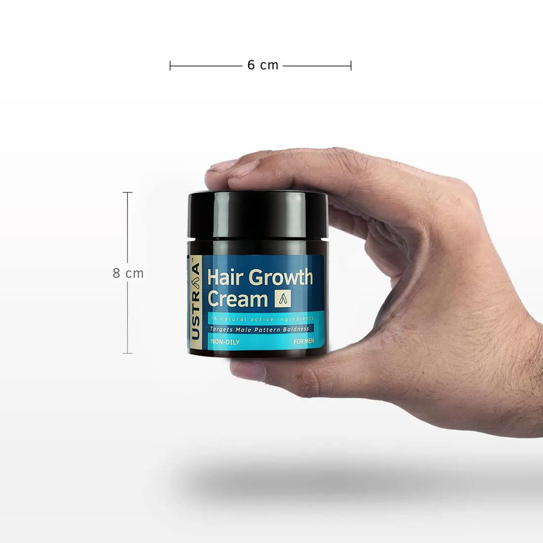 USTRAA Hair Growth Cream - 100g (Set of 2) with Onion Extract, Neelbhringadi, Blackseed Oil - Boosts hair growth, Prevents hair fall - No Parabens, No Mineral Oil