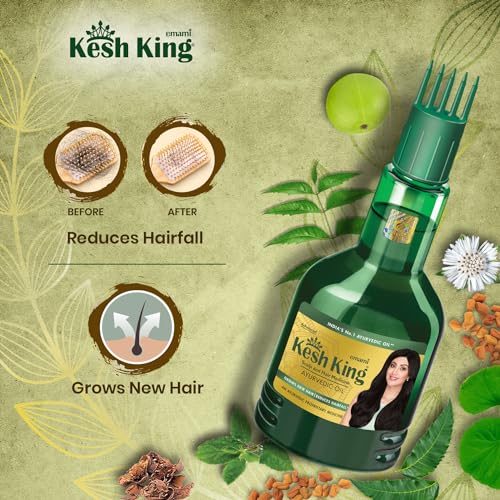 Kesh King Ayurvedic Oil for Hair Fall Control | Reduces Hairfall and Supports New Hair Growth | 21 Ayurvedic Herbs | 300ml