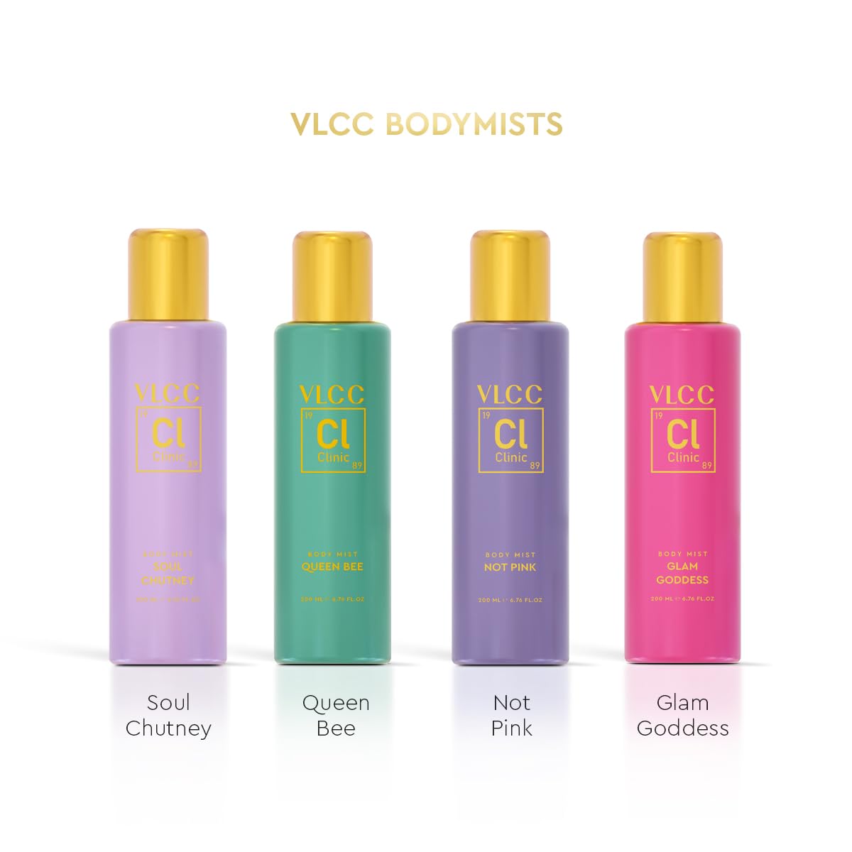 VLCC Clinic Body Mist "Queen Bee" - 200ml | Fresh, Woody, Citrusy Fragrance | Long Lasting Body Mist | Long Lasting Fragrance | Symbol of Elegancy | Paraben Free