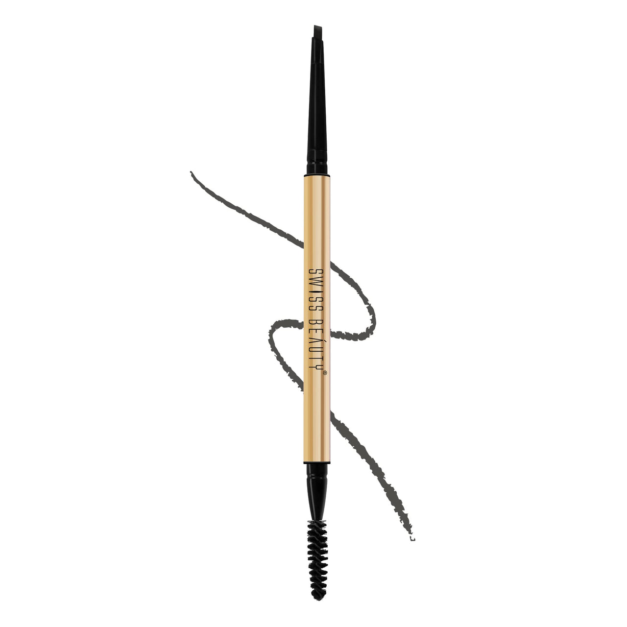 Swiss Beauty Micro Precision Eyebrow Pencil, Highly Pigmented, Long-Lasting and Lightweight Eyebrow Pencil | Shade - Grey Black, 0.1g