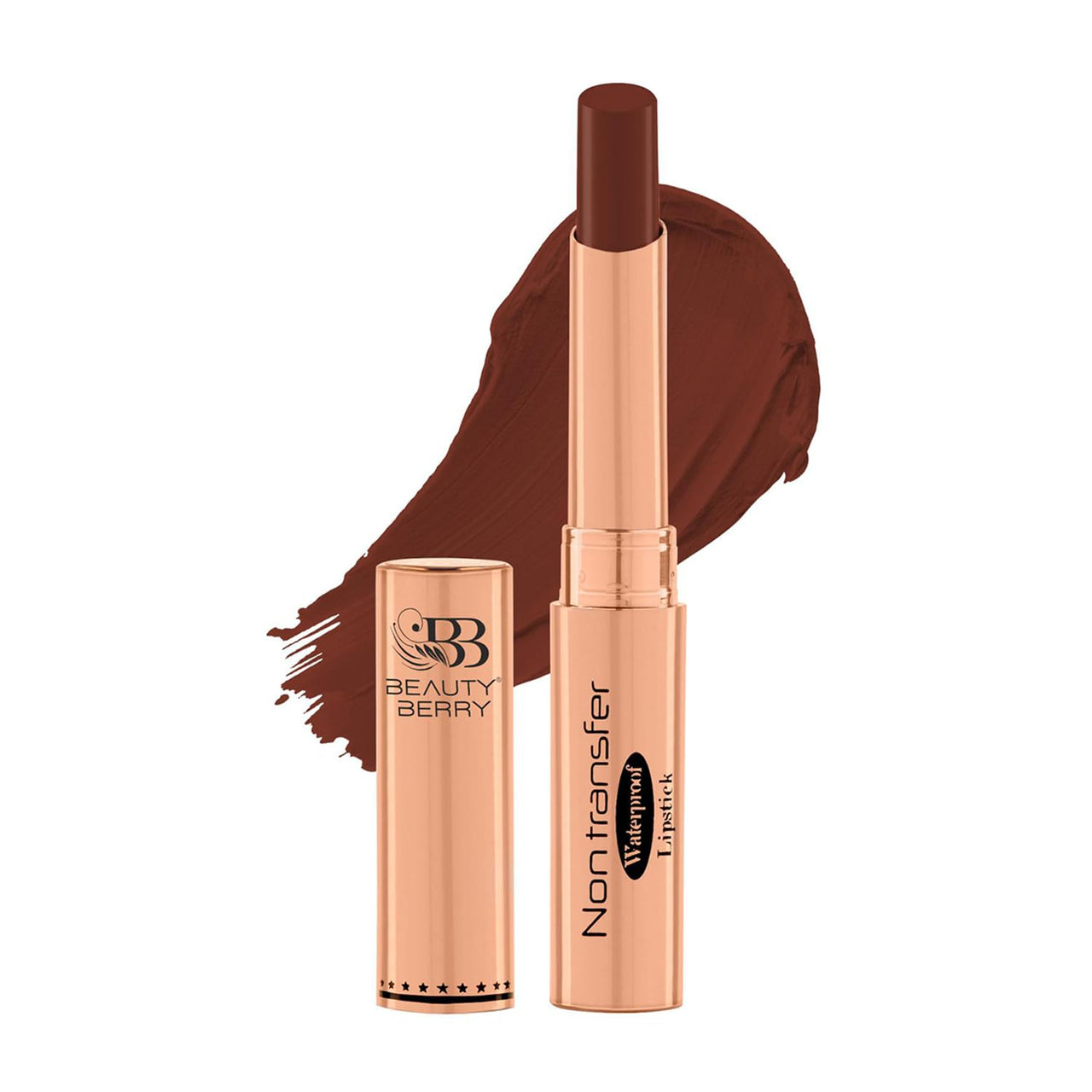 Beauty Berry Non Transfer Waterproof Lipstick, Long Lasting Smudge Proof Highly Pigmented Shades, (Pack of 1) (Chocolate -12)