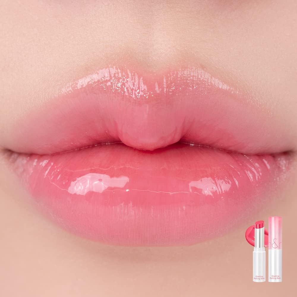 Rom&nd Glasting Melting Balm 3.5g, Glossy, Plumping Lips, Moisture, Translucent, Water Bomb, High Pigmented, Vegan #02.LOVEY PINK