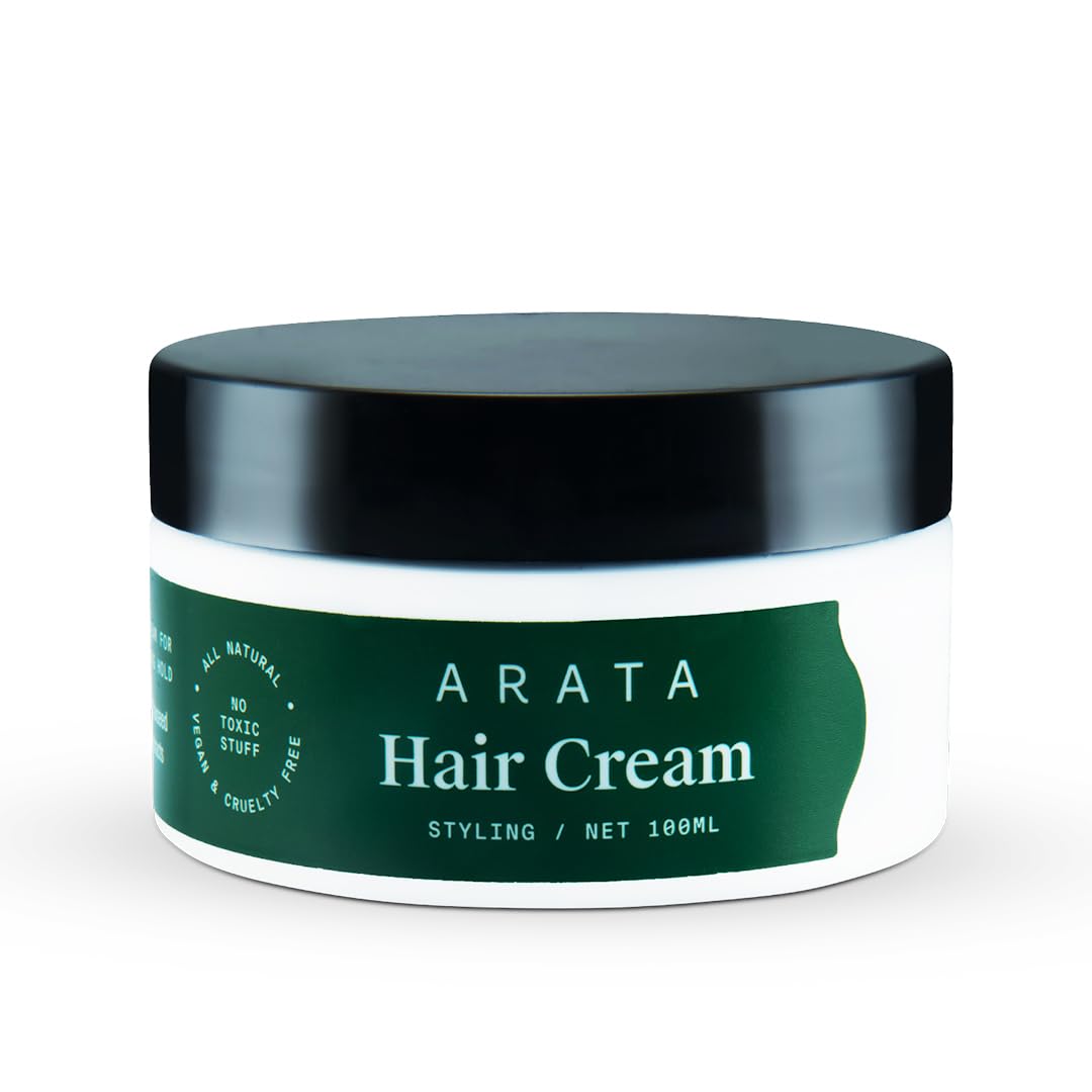 Arata Styling Hair Cream (100 GM) | For All Hair Types | Boosts Moisture | Reduces Frizz & Tames Flyaways | Adds Soft Hold and Control