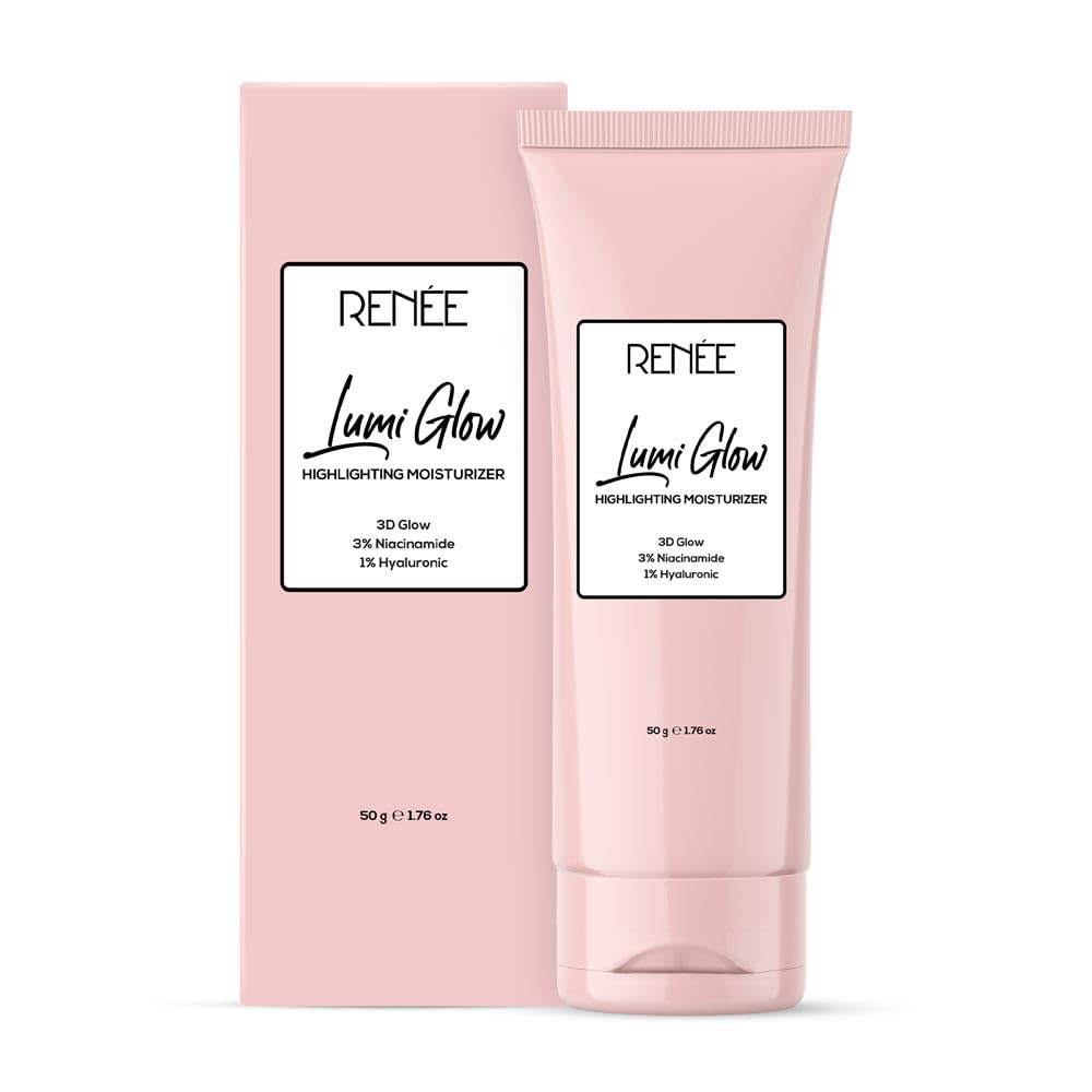 RENEE Lumi Glow Highlighting Moisturizer | Enriched with 3% Niacinamide & 1% Hyaluronic Acid | Prevents Photoaging & UV Damage | Reduces Pigmentation, Fine Lines & Wrinkles | Non-Sticky | Glowing Skin | 50g