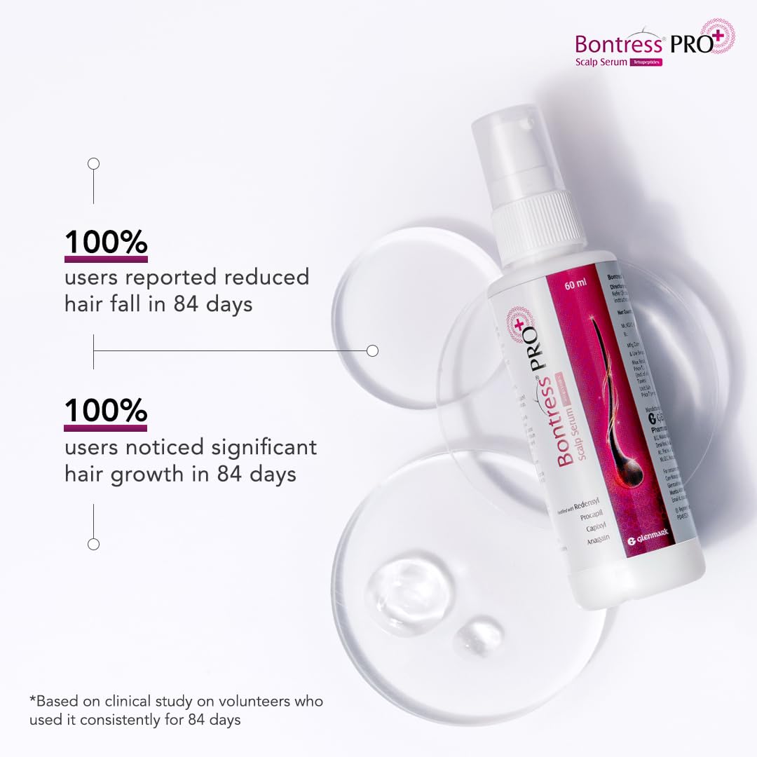 Bontress PRO+ Scalp Serum Fortified with Redensyl, Anagain, Capixyl,Procapil | Hair Serum for Hair Growth & Hair Fall 60ml