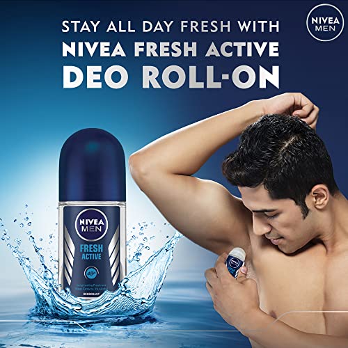 Nivea Fresh Active Deodorant Roll On For Men, 50ml (Pack of 2)