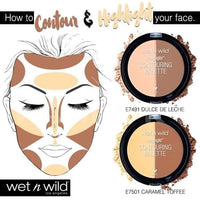 Wet n Wild Megaglo Contouring Palette (Contour), Dulce De Leche, Contouring Powder Face Kit | Flawlessly Sculpted Face Paraben & Cruelty-12.5g