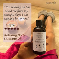 Auravedic Relaxing Body Massage Oil For Full Body Massager For Pain Relief Calming Moisturizer For Dry Skin Face 200 Ml Lavender Eucalyptus Mint Body Oil After Bath For Daily Use
