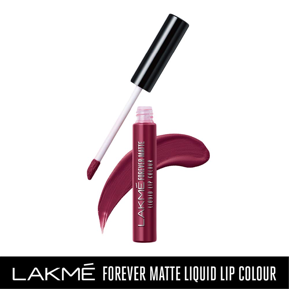 Lakmé Forever Matte Liquid Lip Colour, Nude Dream, 5.6ml & Lakmé Forever Matte Liquid Lip Colour, Red Wine, 5.6ml