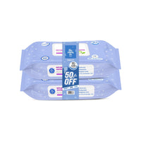 The Moms Co Rash Free Baby Wet Wipes, 99% pure water, 100% plant-based with Aloe Vera, Calendula, Eucalyptus Oil & Vitamin E | Anti-bacterial, Allergen Free & Non-Irritating - Pack of 2