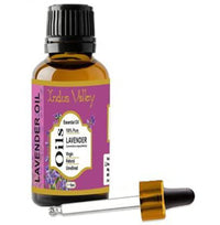 Indus Valley 100% Pure Natural & Organic, Undiluted Lavender Essential Oil with Dropper for Skin, Hair Care -15ml