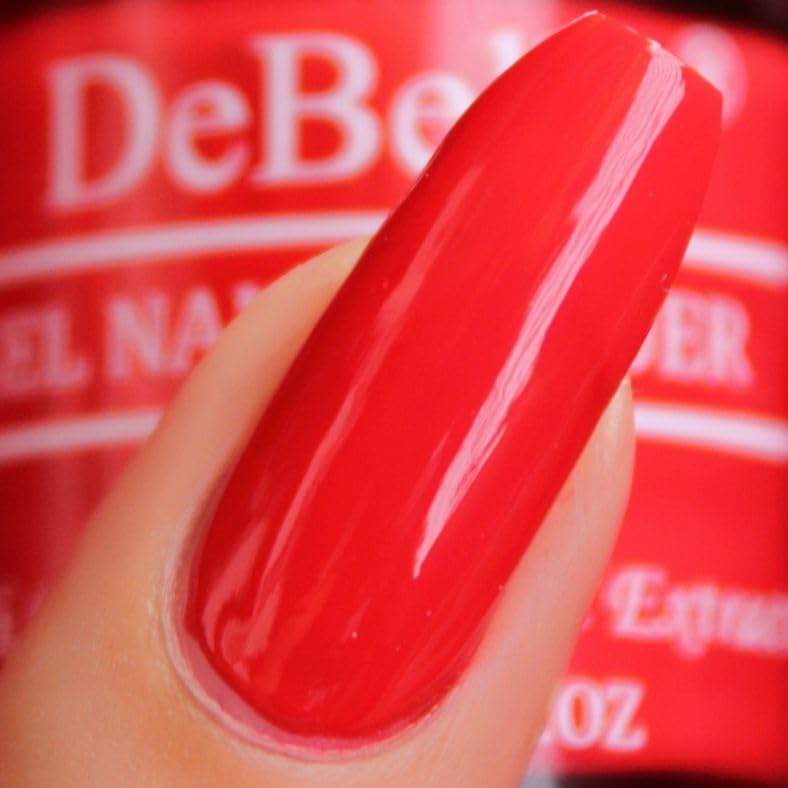 DeBelle Gel Glossy Finish Nail Polish French Affair (Scarlet Red), 8 Ml - Enriched With Natural Seaweed Extract, Cruelty Free, Toxic Free