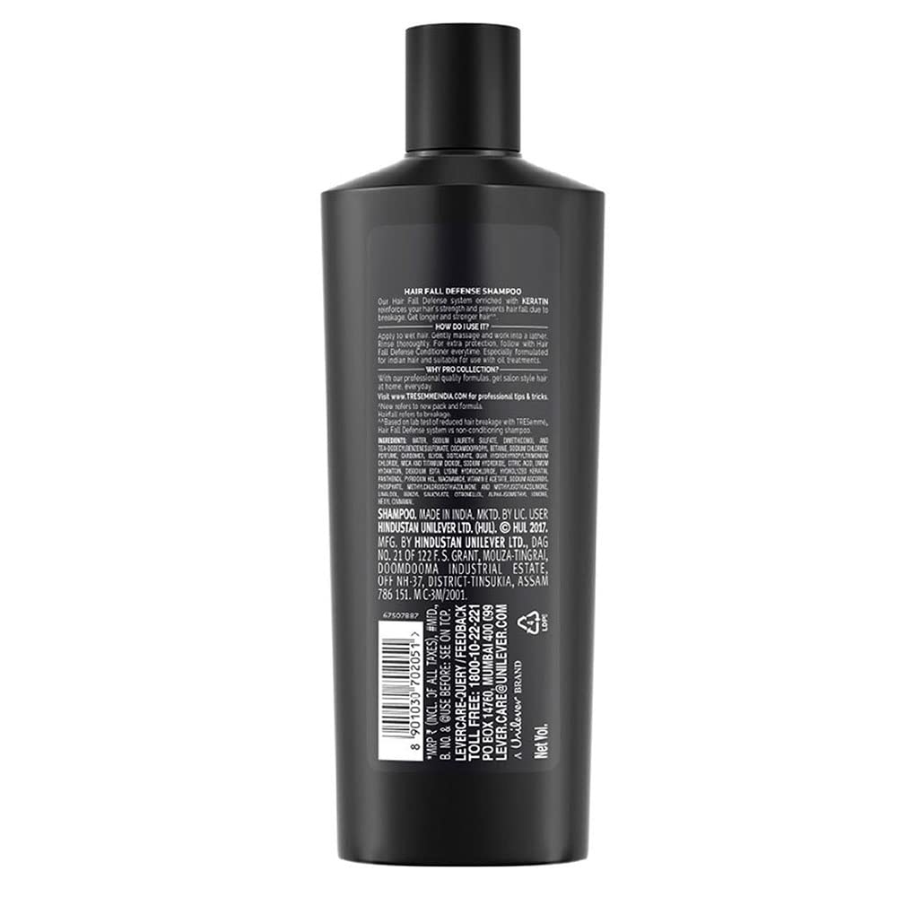 Tresemme Keratin Smooth Shampoo,With Keratin And Argan Oil For Smoother And Shinier Hair, 1 Ltr & Tresemme Hair Fall Defence Shampoo, 340 ml