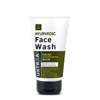 Ustraa Ayurvedic Face Wash - Neem & Haldi - 100g | Helps Heal Skin | Skin Brightening & Deep Cleansing Powers | Removes Excess Oil | No SLS, No Paraben