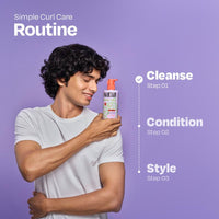 Manetain Co-Wash for Curly Hair - 200ml | 2 in 1 Shampoo & Conditioner | Non-foaming | Sulphate and Paraben Free | CG Friendly | Suitable for Dry and Frizzy Hair