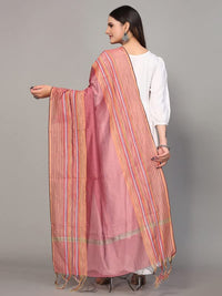 Satrani Women's  Woven Design Chanderi Dupatta