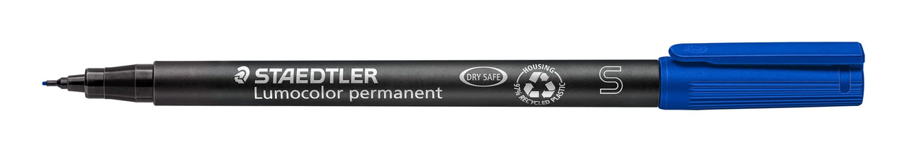 Staedtler 313-3 Lumocolor Universal Permanent Superfine Pens - Blue, Pack of 10 (313-3 VE) 1 Count (Pack of 10) SuperFine Tip Tip