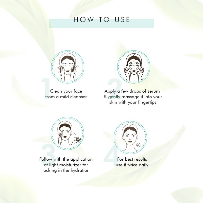 mCaffeine Green Tea Hydrating Face Serum for Glowing Skin with Vitamin C & Hyaluronic Acid | Reduces Dark Spots, Pigmentation & Prevents Sun Damage | For Men & Women | 72 Hrs Hydration | 40ml