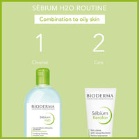 Bioderma Sebium H2O Purifying Micellar Cleansing Water and Makeup Removing Solution with Zinc Gluconate & Copper Sulphate For Combination to Oily Skin 250 ml