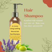 AV Herbal International Hair Dye Shampoo | Natural Black Hair Color | 3-in-1 Color, Cleanse & Nourish | 300ml (1)