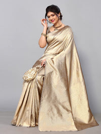 Satrani Women's Jacquard Poly Silk Saree With Unstitched Blouse Piece