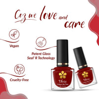 Olivia Nail Paint for Glossy Finish - 5ml (8 Raging Red)