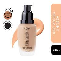 Daily Life Forever52 Ultra Definition Liquid Foundation + Skin-Like Blend Sponge Combo | 24H High Coverage Satin Finish + Seamless Blending Tool | Lightweight, Long-Wear & Ideal for Indian Skin Tones (Medium__Honey-14& Makeup Sponge)