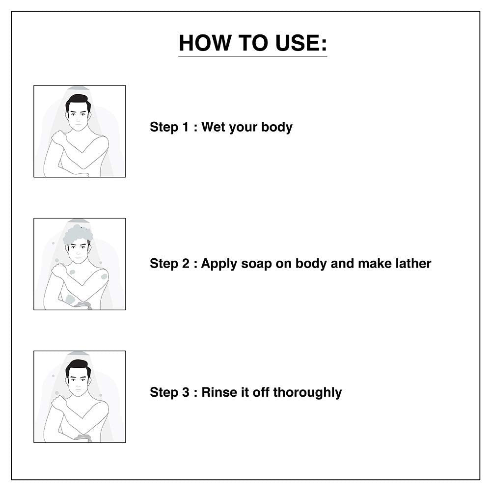 The Man Company De Tan Charcoal Bathing Soap Bars with Chaar-Cool | Removes Blackheads, Treats Acne | Deep Cleanses Skin, Anti Pollution | Prevents Dryness - (125gm*4)