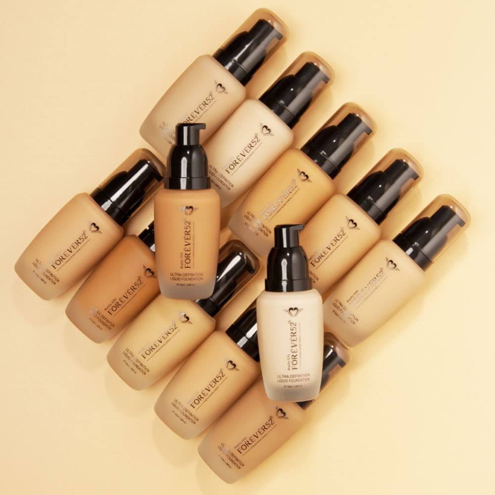 Daily Life Forever52 Ultra Definition Liquid Foundation|24-Hour Wear, Medium to High Coverage, Pore-Minimizing & Mattifying, Anti-Aging, Satin-Like Finish|Ideal for Medium Skin (Caramel,30ml)