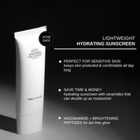 The Formularx Sun Relief Ceramide Sunscreen SPF 50 PA++++ | Broad Spectrum UV & Blue Light Protection | For Oily, Acne prone, Sensitive Skin | Brightening Barrier Care with Niacinamide, Hyaluronic acid, & Peptides | Lightweight, No White Cast | Water & Sw