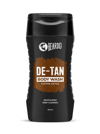 Beardo De-Tan Body Wash for Men, 200ml | Tan Removal and Caffeine Body Wash | Detan With Coffee & Aloe Extracts | For Body & Face | Refreshing Fragrance