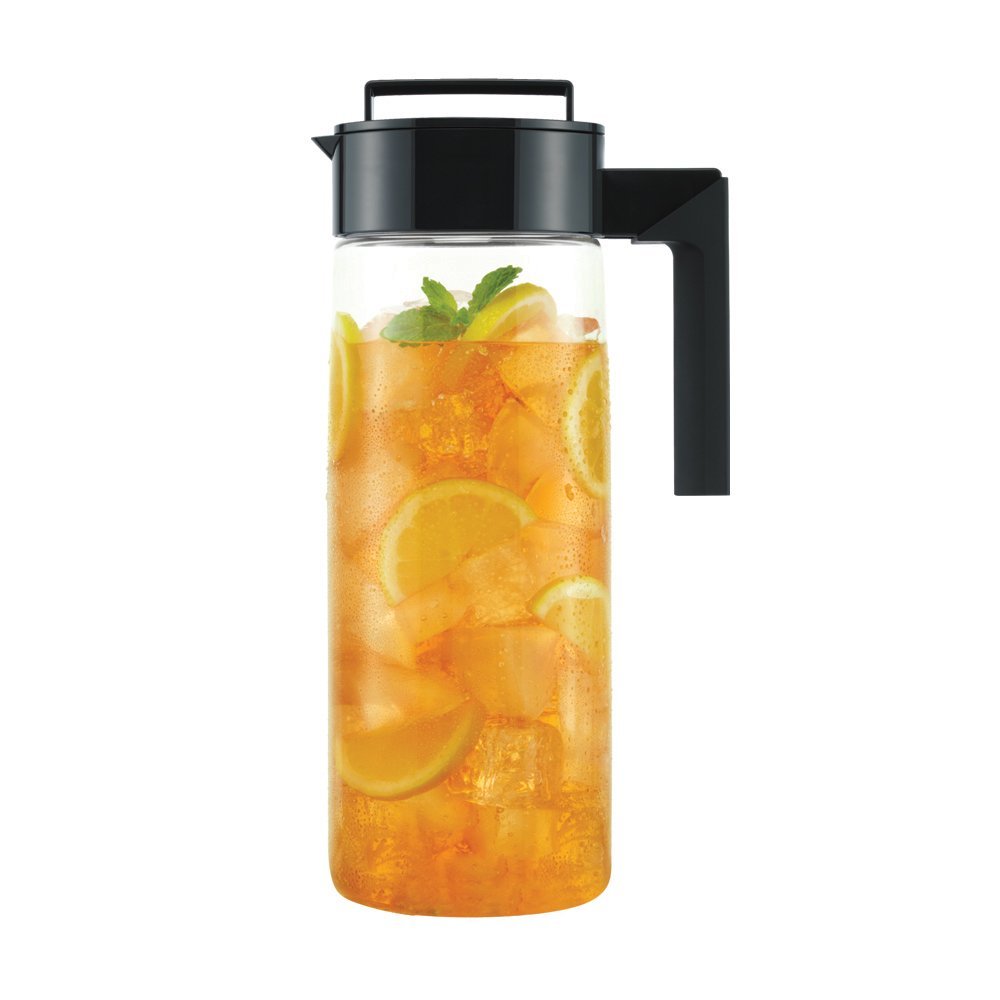 Takeya Patented and Airtight Pitcher Made in the USA, BPA Free Food Grade Tritan Plastic, 2 qt, Black Bottle